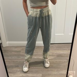 Hem & Thread Light Blue Bleached Jogger Sweat Pants